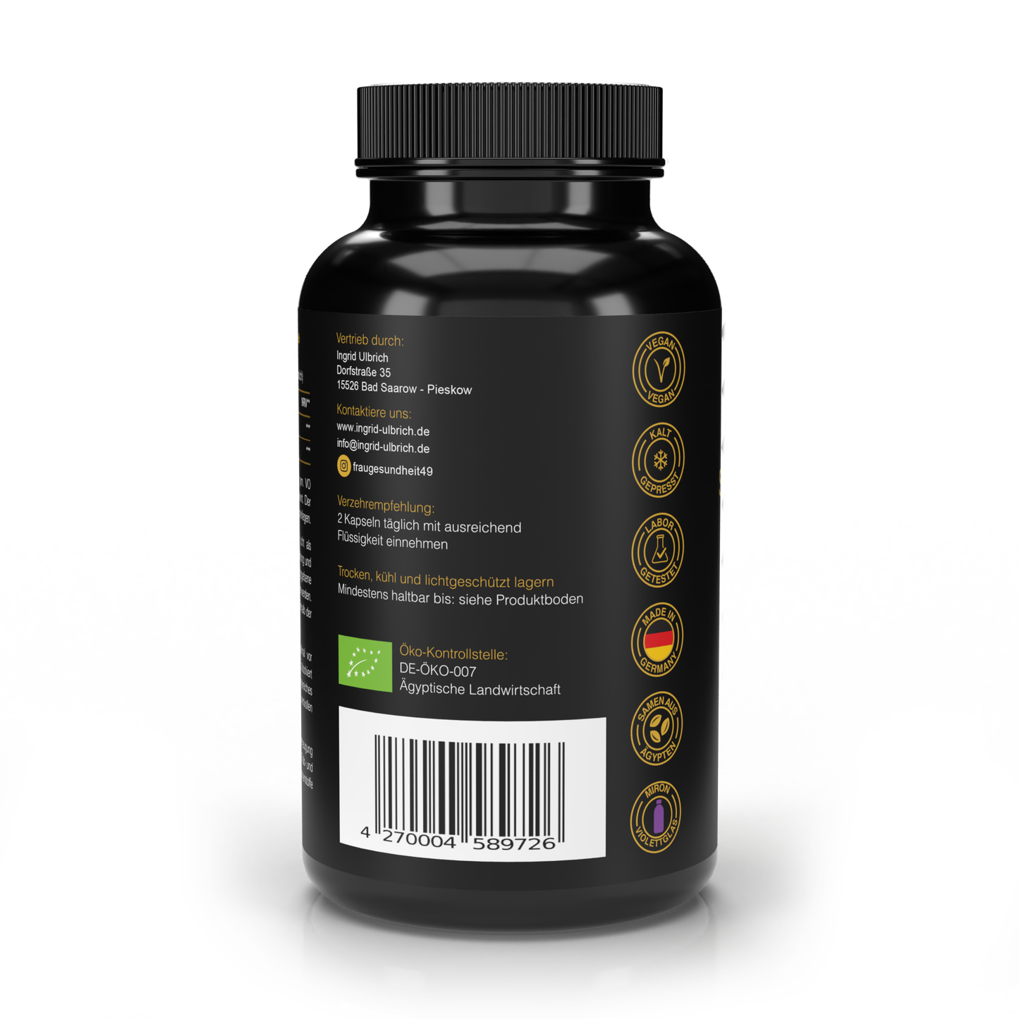 1 x Bio Schwarzkümmel Kapseln 240 Stück