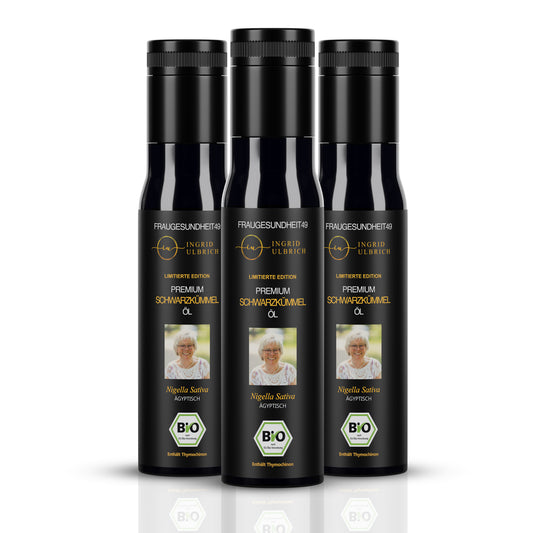 3 x Premium Bio Schwarzkümmelöl 100 ml