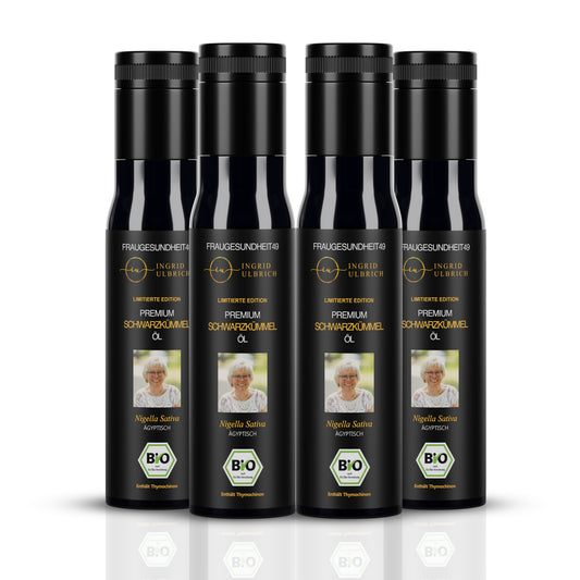 4 x Premium Bio Schwarzkümmelöl 100 ml